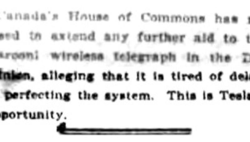 Preview of Canada Refuses to Extend Further Aid to Marconi article