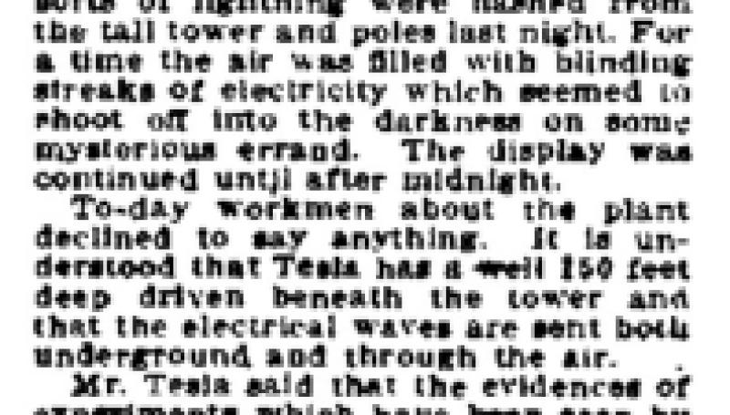 Preview of Tesla's Flashes are Mysterious article