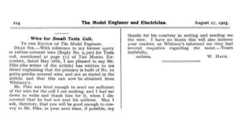 Preview of Wire for Small Tesla Coil article