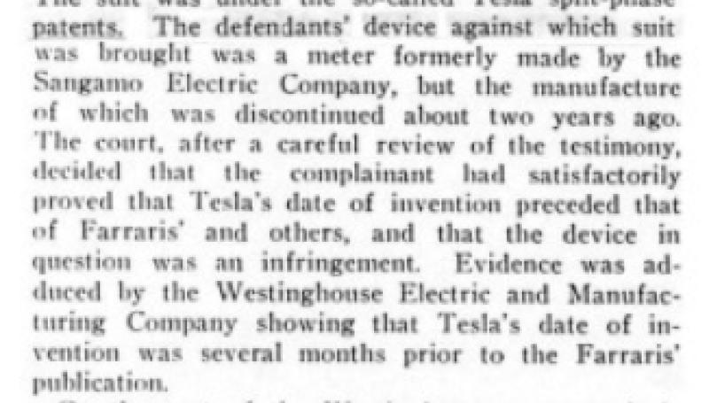 Preview of Tesla Split-phase Patents Upheld article