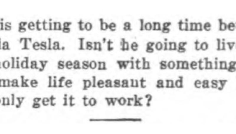 Preview of A Long Time Between Nikola Tesla article