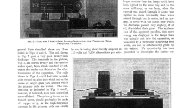 Preview of Suggestions for Producing High-Frequency Currents and Some of Their Phenomena - Part 2 article