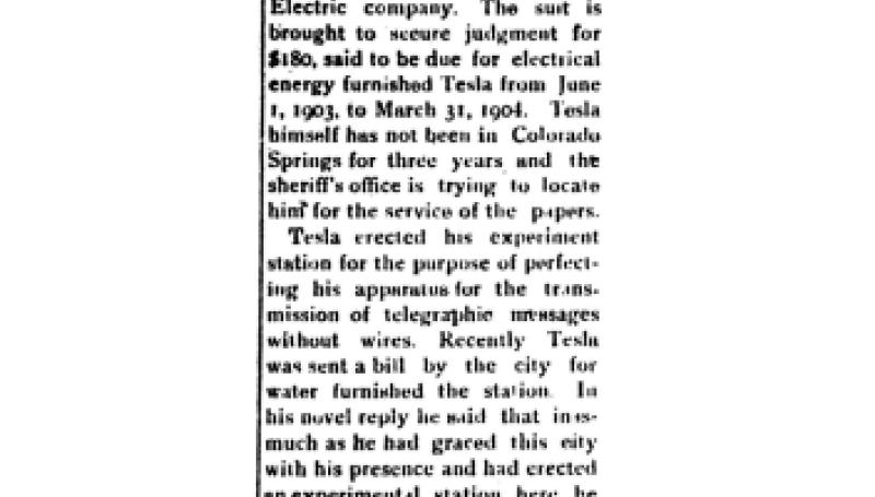 Preview of Tesla Sued by the Colorado Springs Electric Company article