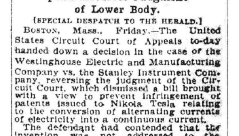 Preview of Upholds Nikola Tesla Patents article