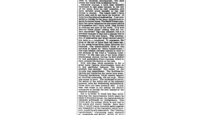 Preview of The New Subway - Its Electrical Equipment and System Criticized Severely by Mr. Tesla article