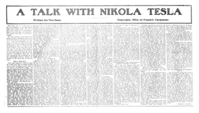 Preview of A Talk with Nikola Tesla article