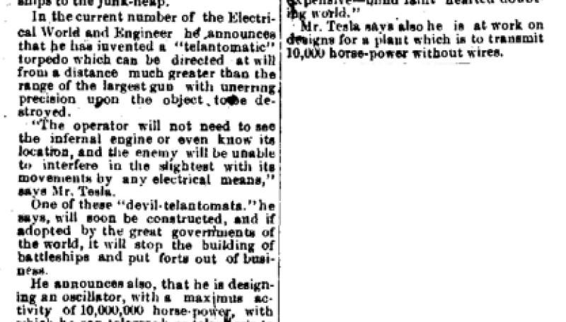 Preview of Tesla's Great Claims article