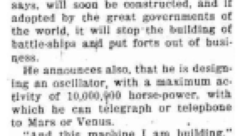 Preview of To Telephone to Mars article