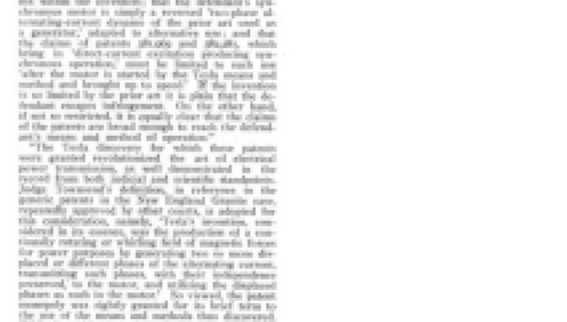 Preview of Tesla Synchronous Motor Patents Upheld article