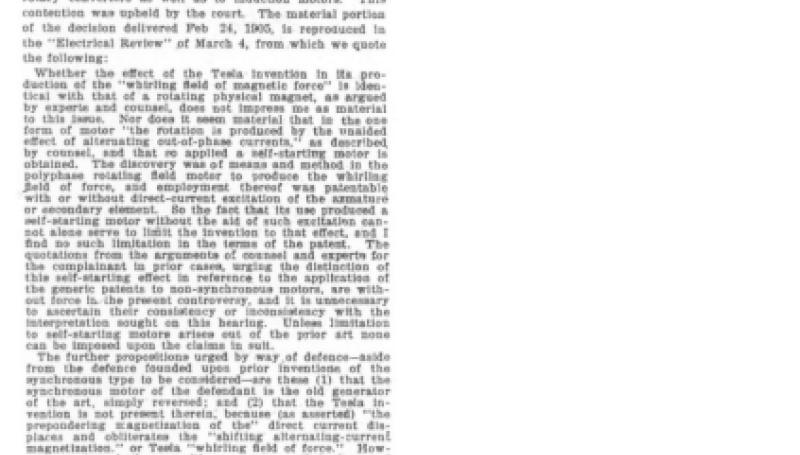 Preview of A Wide Application of the Tesla Polyphase Patents article