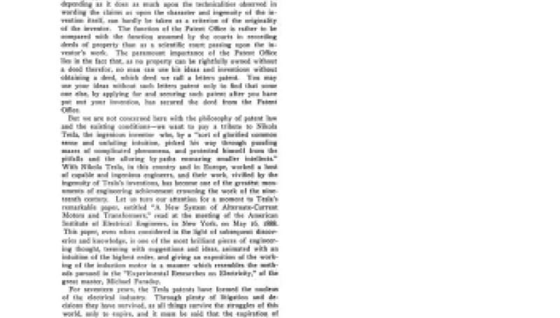 Preview of Tesla and the Polyphase Patents article