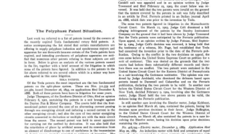 Preview of The Polyphase Patent Situation article