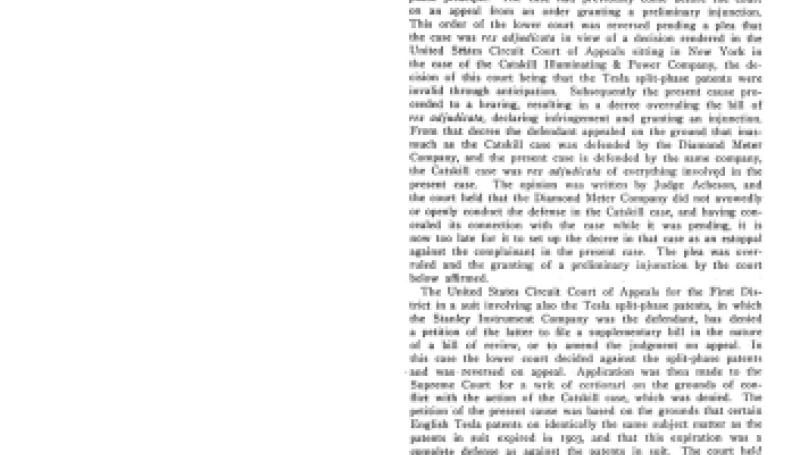 Preview of Tesla Split-Phase Patent Litigation article
