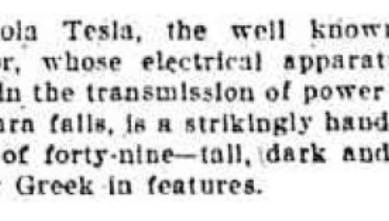 Preview of Nikola Tesla, Strikingly Handsome Man article