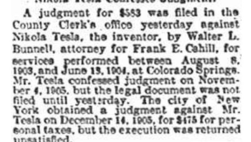 Preview of Nikola Tesla Confesses Judgment article