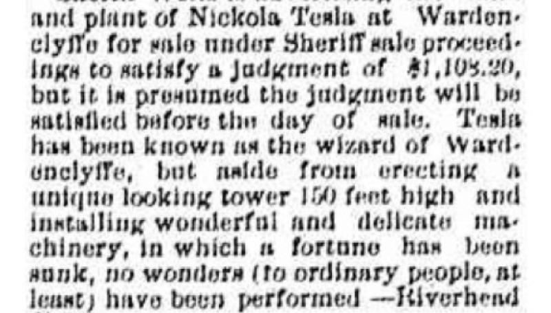 Preview of Wizard of Wardenclyffe article