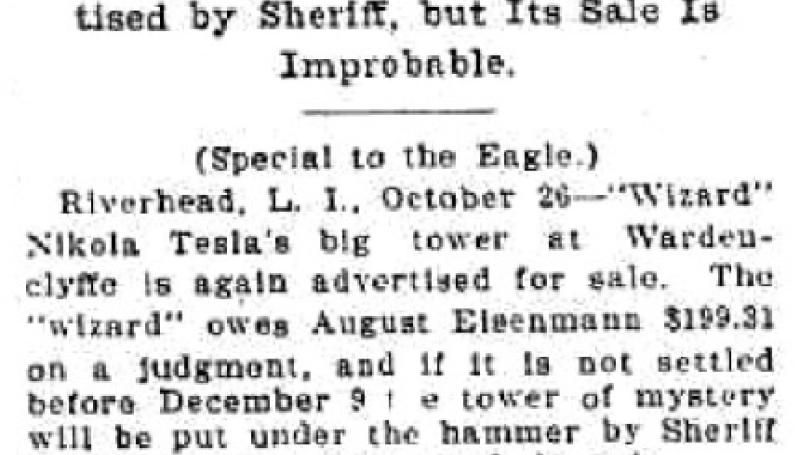 Preview of Tesla Says He'll Pay Up article
