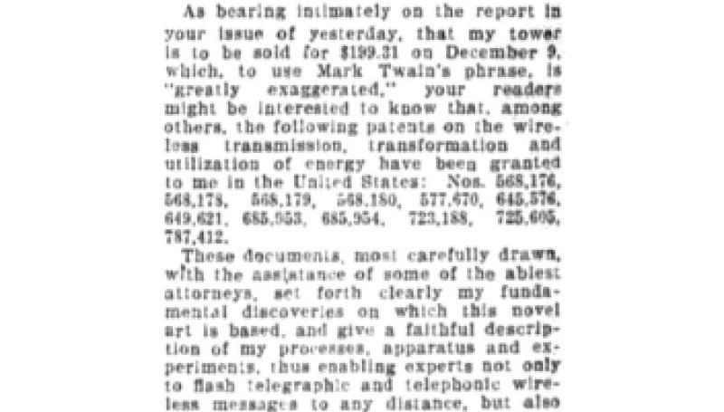 Preview of Tesla's Wireless Patents article
