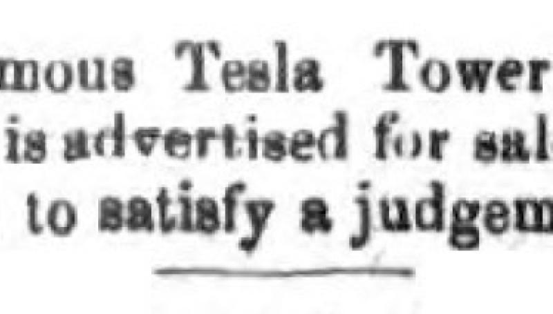Preview of Tesla Tower for Sale article