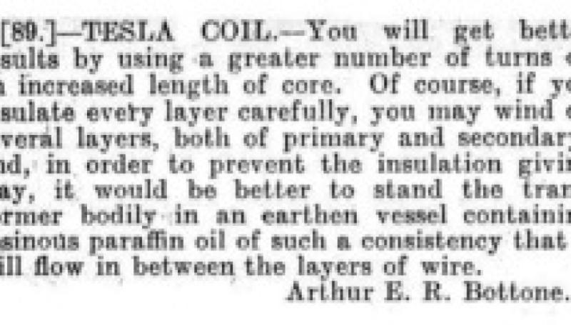 Preview of Tesla Coil - Secondary Winding Tips article