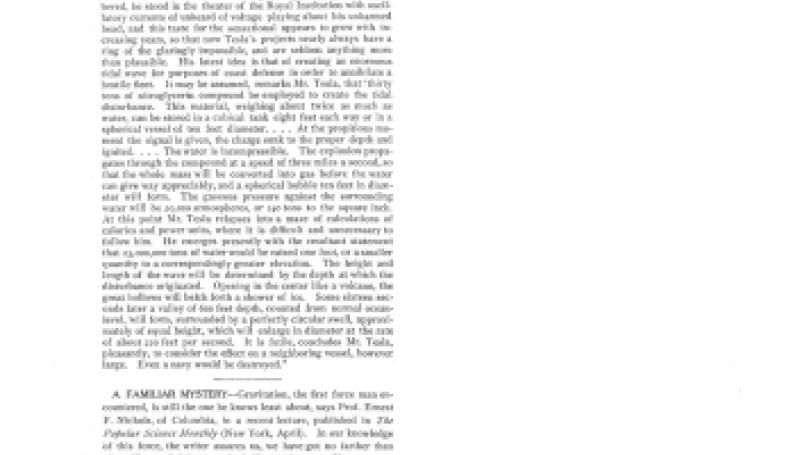 Preview of War à La Tesla article