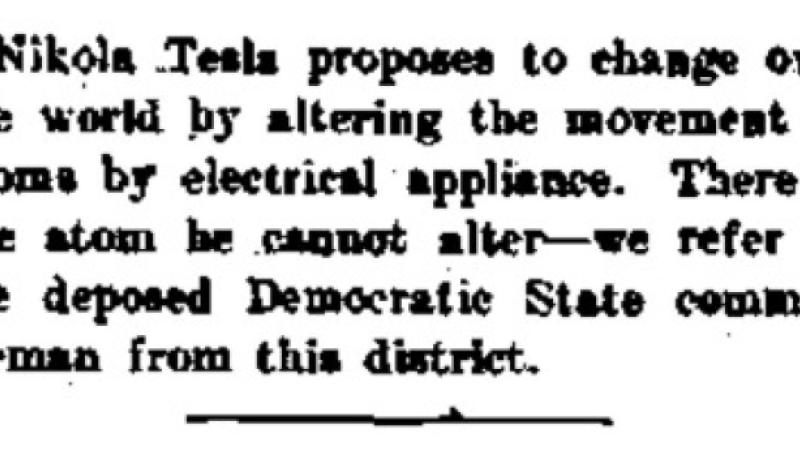 Preview of Nikola Tesla to Change Over the World article