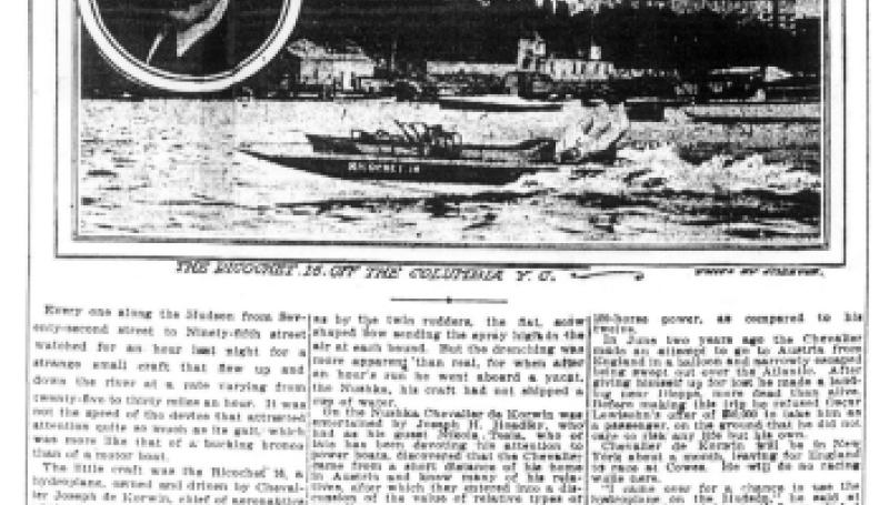Preview of New Hydroplane Skims on the Hudson article