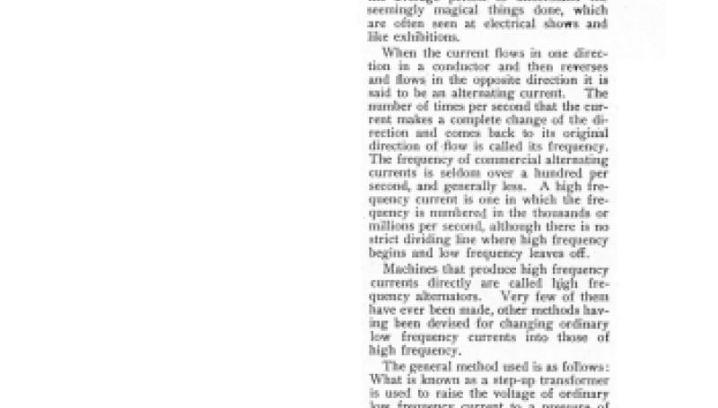 Preview of Simple Explanation of High Frequency Current article