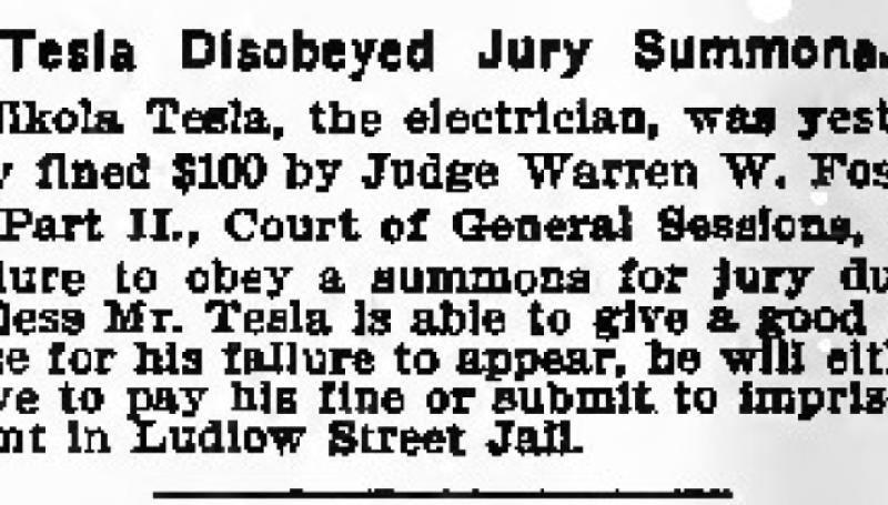 Preview of Tesla Disobeyed Jury Summons article