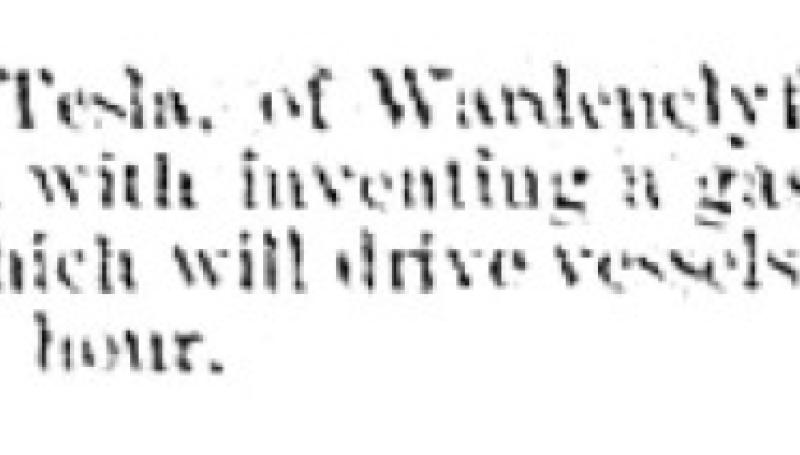 Preview of Tesla Invents Gas Explosive Turbine article