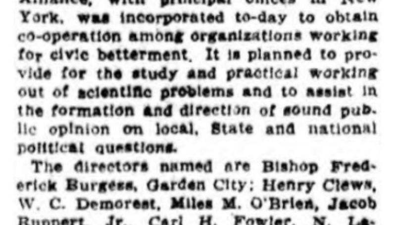 Preview of Civic Alliance Incorporated article
