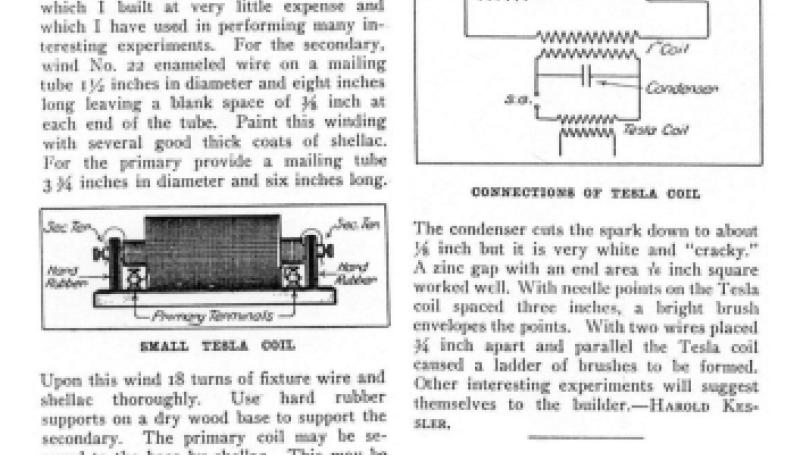 Preview of A Small Tesla Coil article