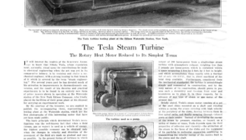 Preview of The Tesla Steam Turbine article