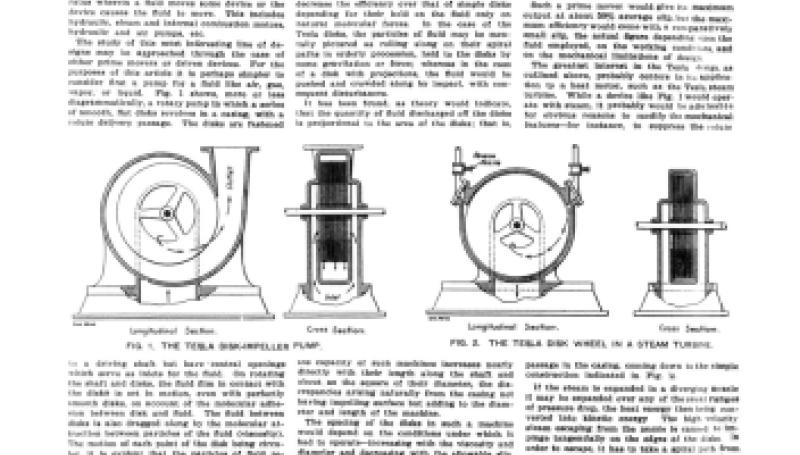 Preview of The Tesla Steam Turbine (October 12, 1911) article