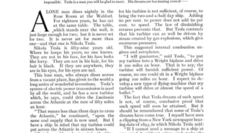 Preview of Nikola Tesla, Dreamer article