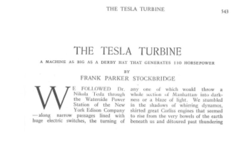 Preview of The Tesla Turbine article