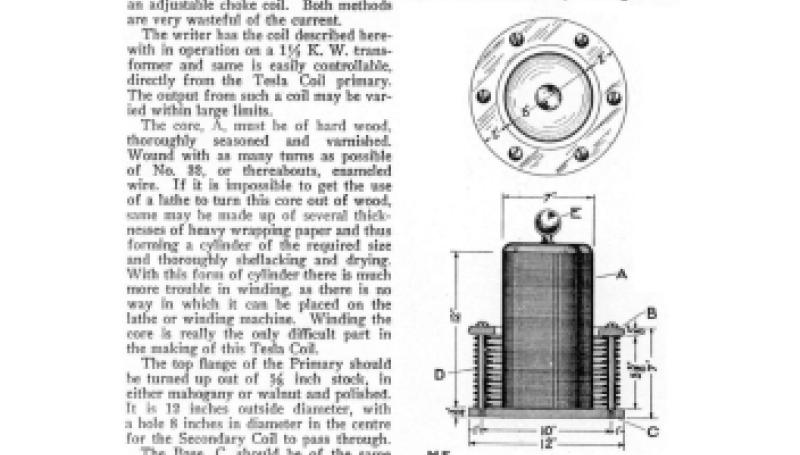 Preview of An Adjustable Tesla Coil article