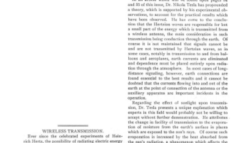 Preview of Wireless Transmission article