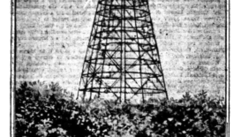Preview of Herald's News Photograph Content - Tower of Steel and Wood article