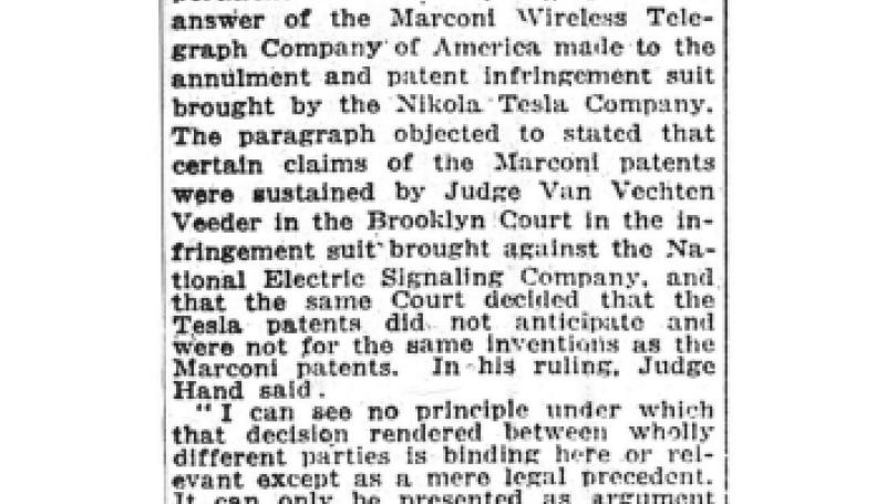 Preview of Rules on Marconi Answer article