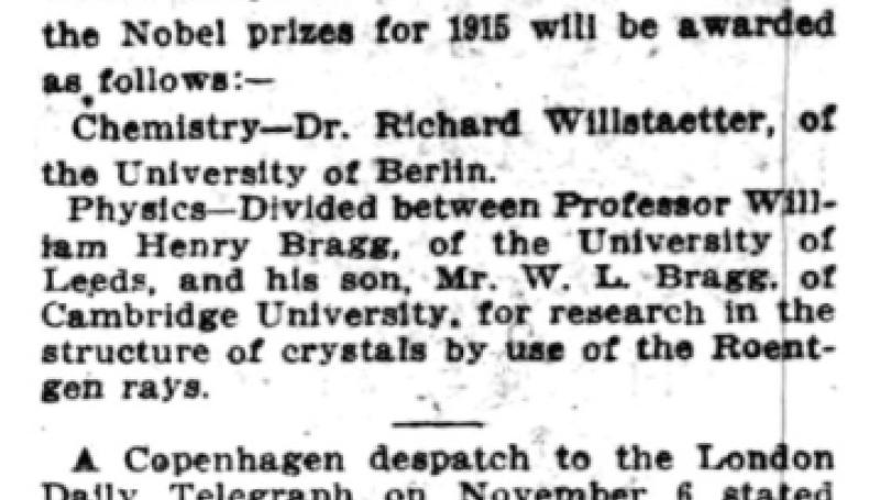 Preview of Two Nobel Prizes Are Now Awarded article