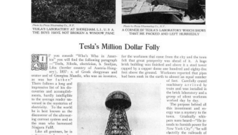Preview of Nikola Tesla's Million Dollar Folly article