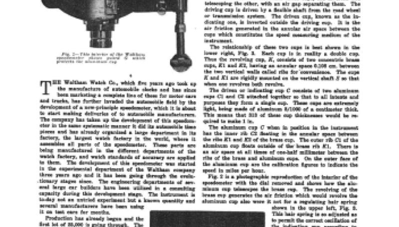 Preview of Waltham Speedometer article