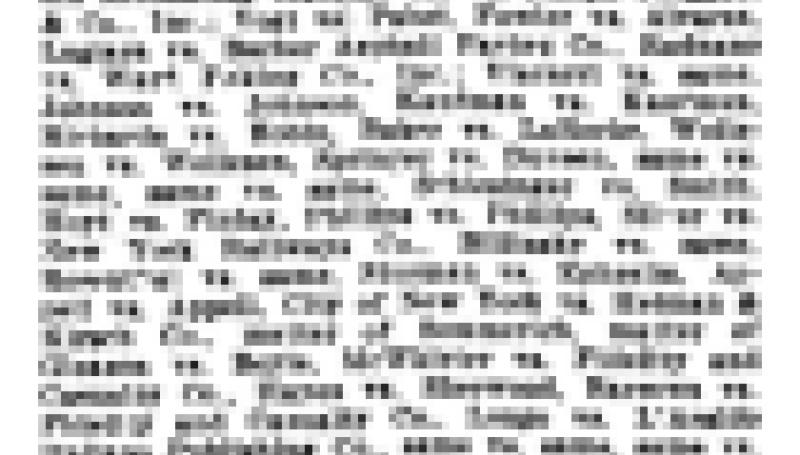 Preview of New York Supreme Court Calendar (Sep. 7, 1916) article