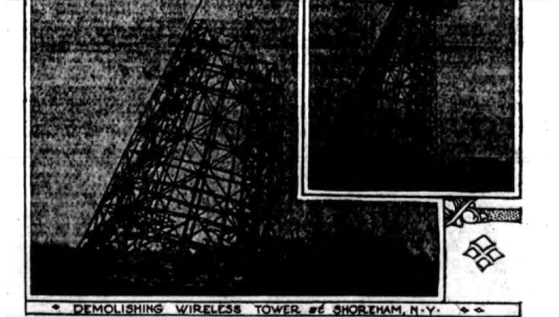 Preview of Government Demolishes Wireless Tower to Keep German Spies from Using It article