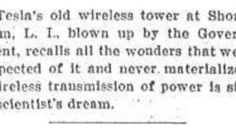 Preview of Wireless Power Still a Scientist's Dream article