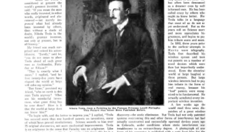 Preview of Nikola Tesla and His Inventions - An Announcement article