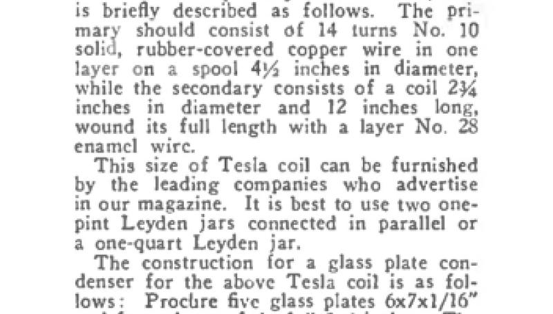 Preview of Tesla Coil for 2-Inch Spark Coil article