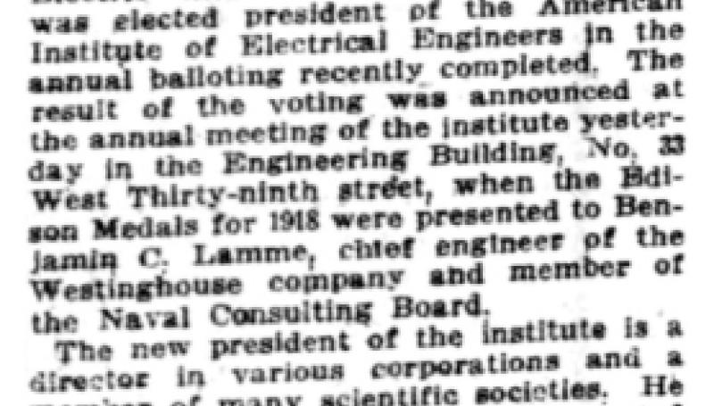 Preview of Mr. Townley Heads Electrical Institute article