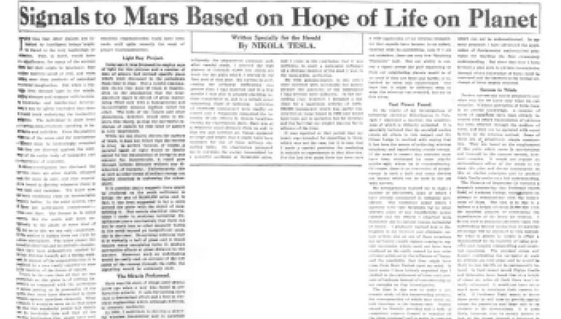 Preview of Signals to Mars Based on Hope of Life on Planet article